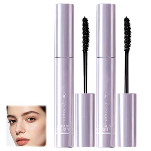 Image of Mascara for Older Women, 2026 New Curl Lightweight Tubing Mascara, Waterproof Fiber Mascara for Long-Lasting Volume amd Length Lashes, Quick-Dry and Smudge Proof, Black, 2 Pcs