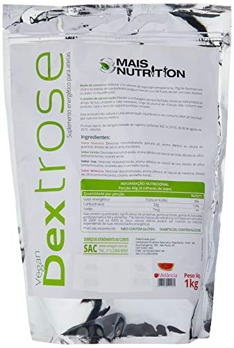 Mais Nutrition Dextrose Vegan Sabor Melancia, 1Kg