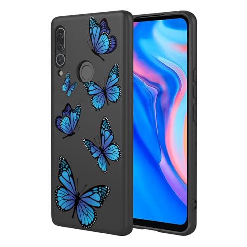 HTXWXJC Phone Case for Huawei Y9 Prime 2019 Case, Huawei P Smart Z Case, Honor 9X STK-LX1 Case Shockproof Flexible TPU Soft Case Butterfly Pattern Phone Cover for Huawei Y9 Prime 2019 Black Butterfly
