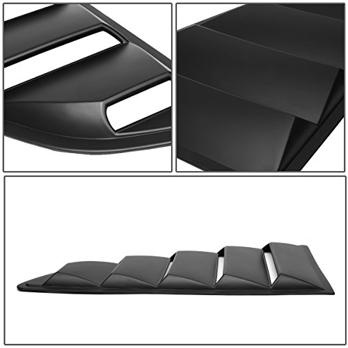 Dna Motoring Ztl-Y-0001 Pair Rear Quarter Side Window Louver (15-18 Ford Mustang Coupe), 1 Pack,Black #TOP3
