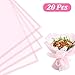 Rumvan Flower Wrapping Paper, 20 Sheets, Waterproof, Floral Bouquet Design, for Wedding, Birthday Gift, DIY Florist Supplies (Pink colour)