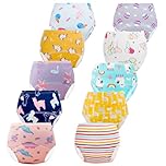 JackLoveBriefs Baby Potty Training Pants Boys Girls Training Underwear Reusable (10 Packs, S, Multicolor)