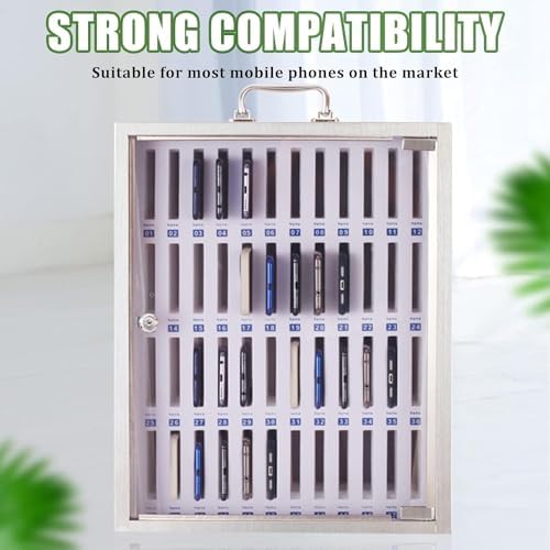Stainless Steel Phone Locker Cabinet - Secure, Portable Storage Solution for Schools & Offices - Durable, Easy-to-Carry Organizer for Mobile Devices