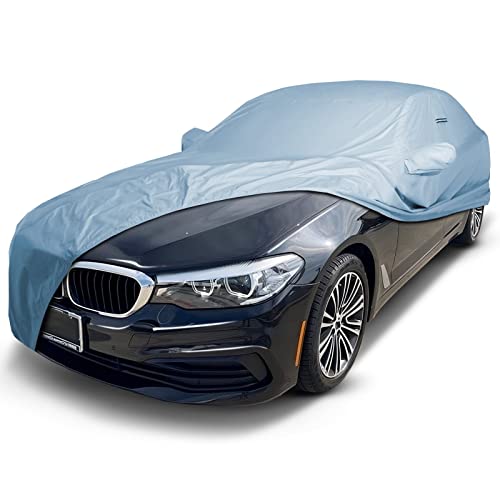 Image of iCarCover Premium Car Cover for 2018-2026 BMW 5-Series Heavy Duty Waterproof All-Weather Automobiles Custom Fit Indoor Outdoor UV Snow Protection Covers with Straps and Bag