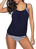 Hochwertiges Material: Die Tankini-Badeanzüge für Frauen sind aus hochwertigem Chinlon gefertigt, sehr weich und atmungsaktiv. Es wird Ihnen komfortable und weiche Gefühle bringen.