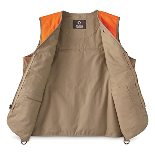 Guide Gear Men's Upland Vest for Bird Hunting, Orange with Back Game Pouch2
