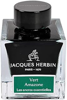 Jacques Herbin - Ref 13109JT - Ink for Fountain Pens & Rollerball Pens - Gris de Houle / Swell Grey - 50ml Bottle - Jacques Herbin Prestige Collection - Black-Coloured Ink