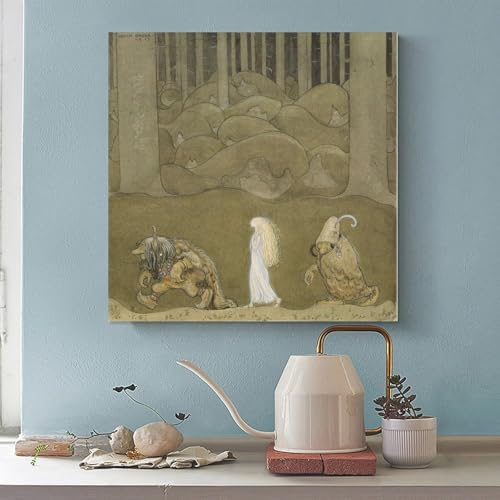 Impression sur toile John Bauer, chef-d'œuvre d'art mural aux détails d'impression premium