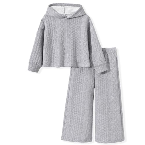 Image of fioukiay Toddler Girls Casual Sweatsuit Pullover Hoodie Sweatpants Outfits