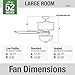 Hunter 53090 Builder Deluxe Ceiling Fan 52 inches Brushed Nickel