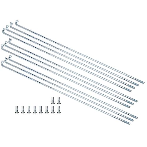 Yanhao 10Pcs Bicycle Spoke 13G 2.2Mm Bike Spokes Electric Bicycle Spokes Road Mountain Bike 80/190/220/310Mm Nipples (Color : 80Mm) #TOP2