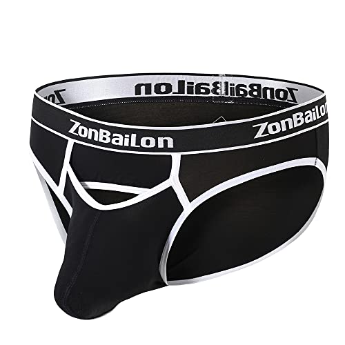 Mens Sexy Front Opening Fly Access Briefs Low Rise Bulge Enhancing Pouch Bamboo Viscose Underwear M L XL 2XL 3XL Pack2