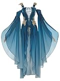 daizbella Renaissance Costume Women Ren Faire Dress Outer Garment Elf Costume for Women(Underskirt Not Included)