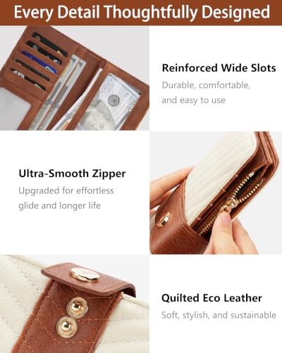 Image of Women's Trifold Wallet,Large Capacity RFID Long Wallet