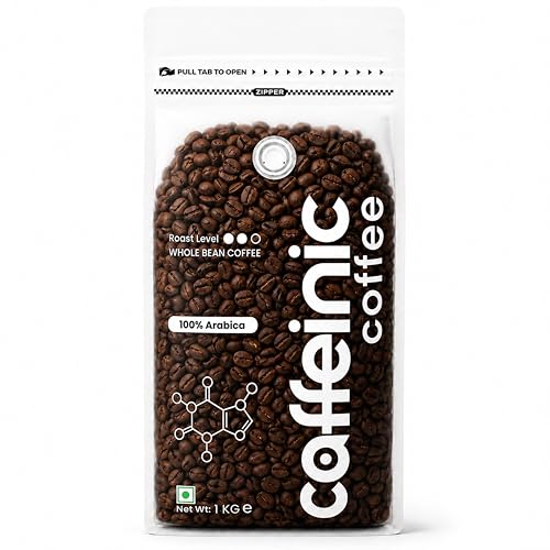 Image of Caffeinic Specialty Coffee Beans 1kg - 100% Arabica, Single Origin Whole Bean Coffee, Medium Roast Smooth & Balanced with Sweet Aroma, Freshly Roasted Beans for Bean to Cup, Moka Pot & Cafetiere
