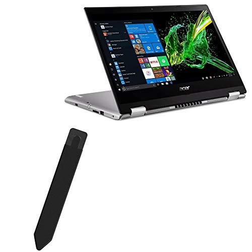BoxWave Stylus Pouch Compatible with Acer Spin 3 (SP314-53N) - Stylus PortaPouch, Pen Stylii Holder Carrier Portable Self-Adhesive - Jet Black