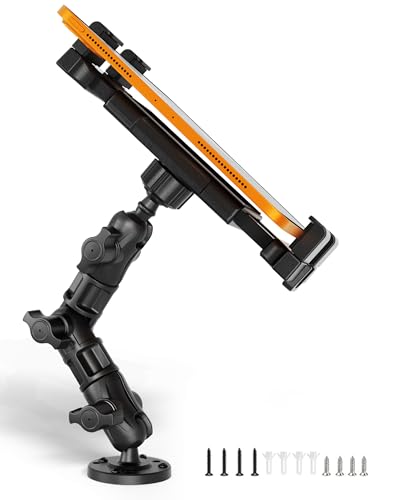 OHLPRO Support Tablette Camion Fixation par Vis, Bras Articulé à 360° pour Tableau de Bord, Support iPad Professionnel pour Véhicules Commerciaux, Engins...