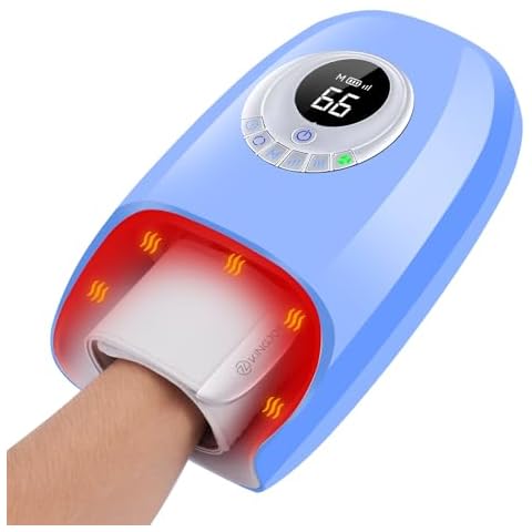 Hand Massager with Heat and Compression for Arthritis, Carpal Tunnel Relief Massagers with Kneading Rollers, Cordless Wrist Finger Massager with Cooling Fan for Finger Numbness, Gifts for Women Man Cover