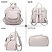 ASDSSRY Women Fashion Backpack Purse Waterproof Bookbags Travel Shopping Rucksack Convertible Ladies Shoulder Bag (Light Gray【PU】)