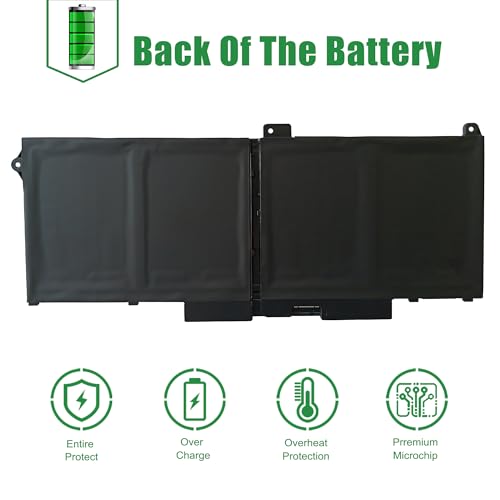 Image of RJ40G CPX-M033W 63Wh Laptop Battery Replacement for Dell Latitude 5420 5520 Precision 3560 Series Notebook 01K2CF 075X16 WY9DX 0WK3F1 0M3KCN M033W Black 15.2V 3941mAh