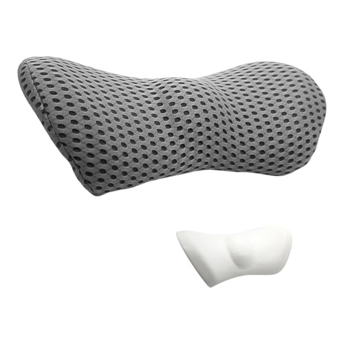 腰枕オフィスチェアと車用調節可能な低反発クッション洗える枕カバーオフィスチェアクッション