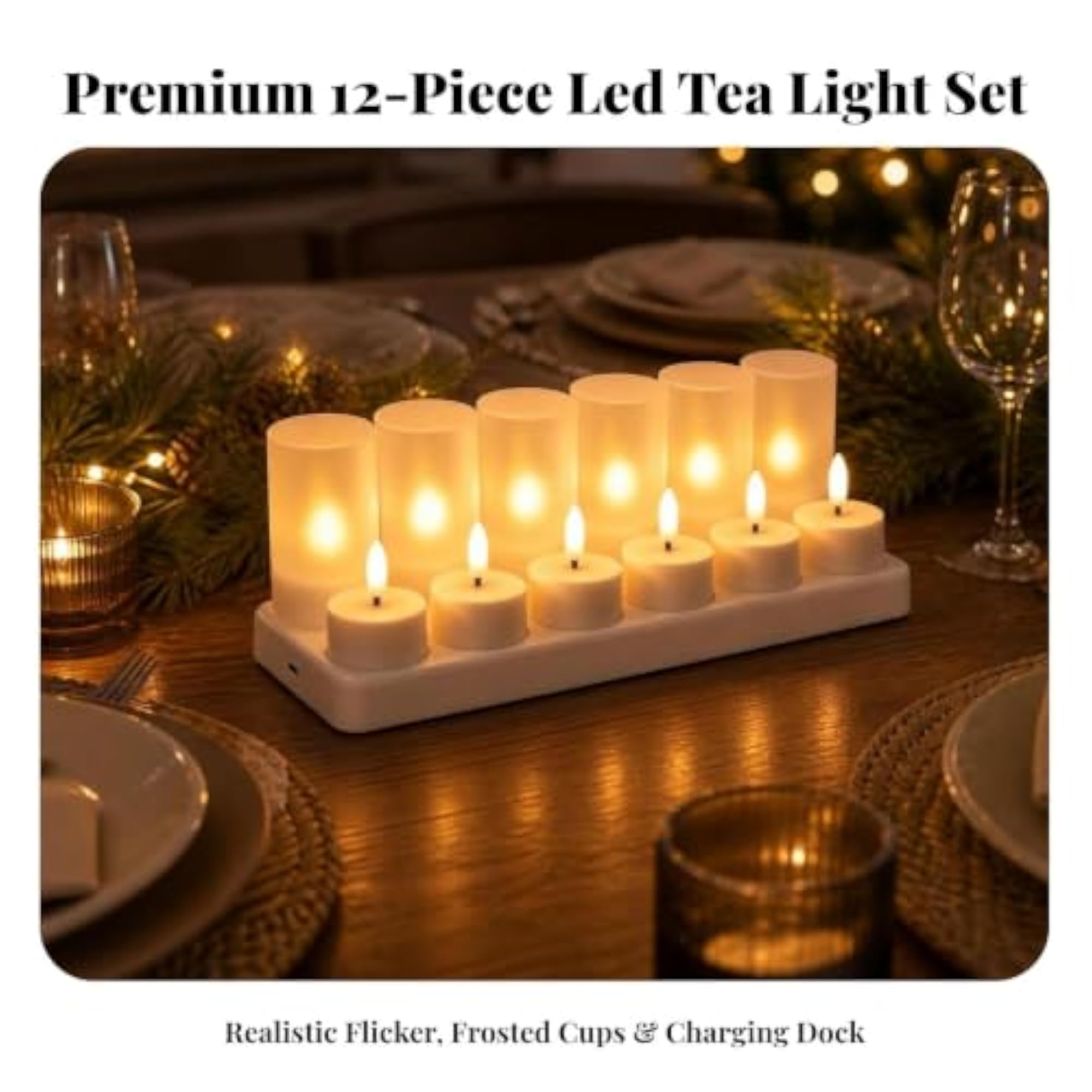 12 Pieces Tea Lights with Remote Control