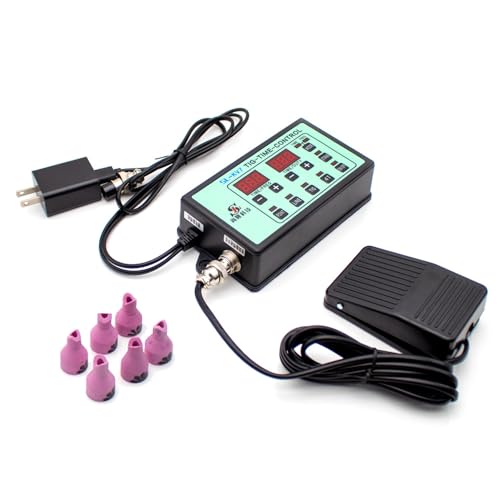 Toplionace Controlador de Pulso de Tiempo de Soldadura Por Arco de Argón SL-KV7, Máquina de Soldadura en Frío de Acero Inoxidable para Bricolaje Soldador en Frío Modificado (con Pedal, SL-KV7)