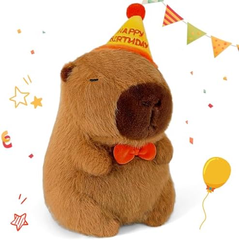 Capybara Peluche de Cumpleaños 25 cm Capybara Peluche Grande Cerd...