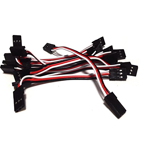 Yxq 100Mm 3 Pin Jr Servo Male To Male Connector Extension Lead Wire Cable Plug For Kk Mwc Eagle Control Board (30Pcs) #TOP28