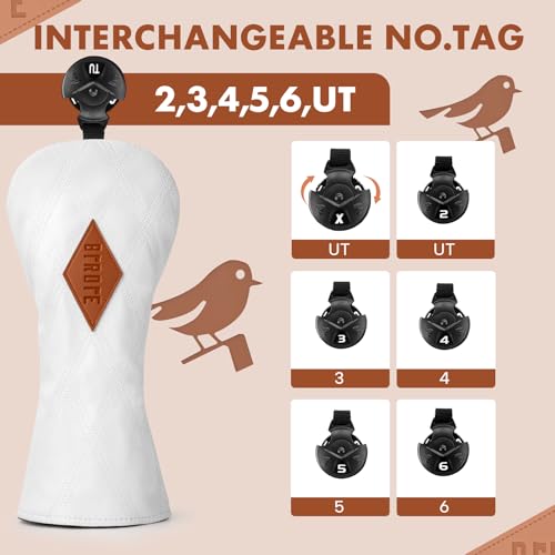 Funny Birdie Leather Headcovers 3PC
