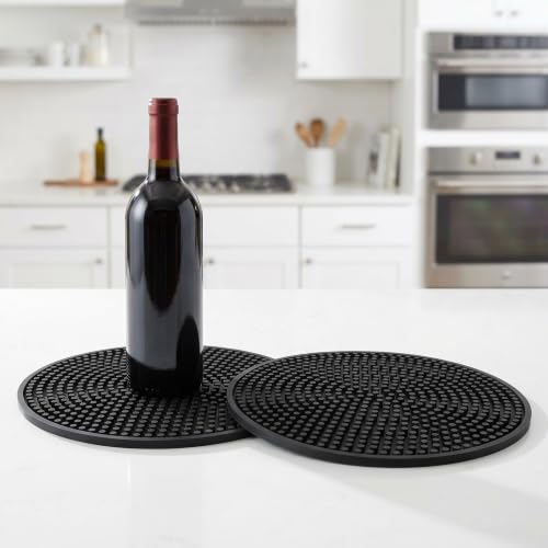 Tapete de Secado con Borde Elevado Resistente a Derrames de PVC Negro 3