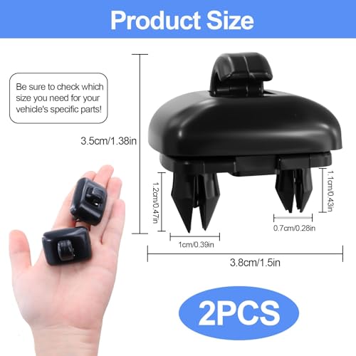 2 PCS Schwarz Sonnenblende Clip für Audi A4 B8 Sonnenblende Halterung, für Audi Sonnenblendes Halterung mit A1 A3 A4 A5 Q3 Q5 (8E0 857 562) A7 B6 B7 B8 S4 S5, Blendfreie Autozubehör
