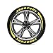 3D-Kautschuk-Reifen-Buchstaben-Aufkleber-Accessoires, Suibatle für Peugeot 307 206 207 208 308 407 406 408 508 301 607 107 3008 2008 4008 5008 ( Color Name : Yellow Blades , Style : For 407 Sport )