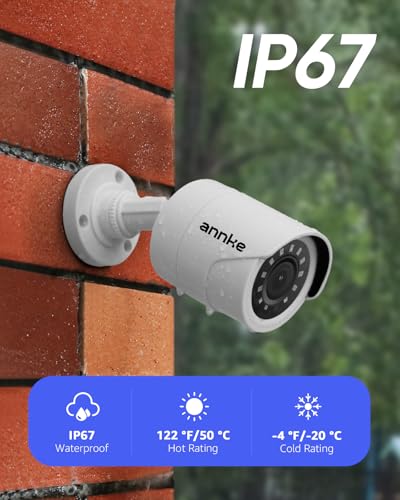 ANNKE 1080p Security Camera 4-in-1 CCTV Bullet Wired Cam, AHD/TVI/CVI/CVBS, Analog Surveillance Video Add–On Cams for Outdoor Use, 100ft Clear B & W Night Vision (Power Adapter BNC Cable Not Included) thumbnail 6