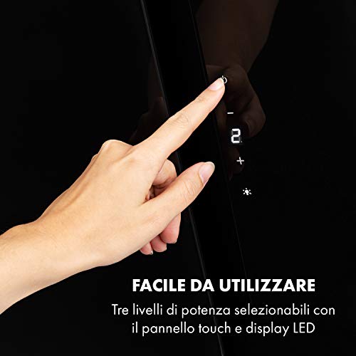 Cappa Aspirante CIARRA 90cm Nero - Classe A, 370m³/h, LED, Riciclo/Evacuazione - Foto 6