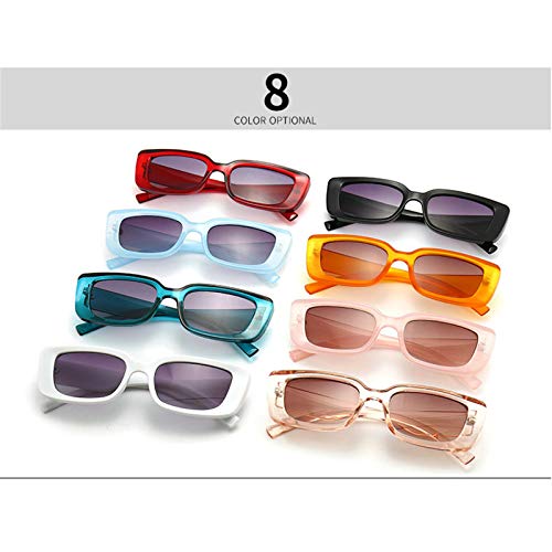 Vintage Black Square Sunglasses Women Brand Small Rectangle Sun Glasses Female Gradient Clear Mirror Eyewear2
