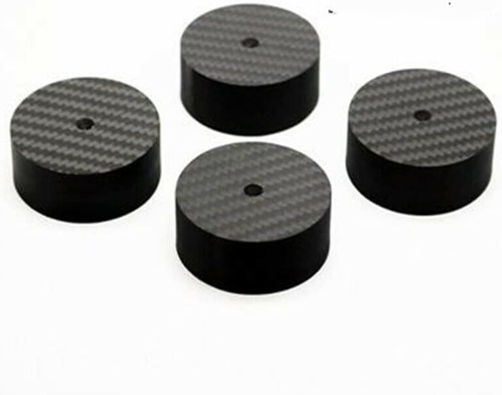 5Pcs Carbon Fiber Speaker Isolation Spike Base Pad Feet HiFi Cone Speaker Pad,25/30/40/50mm Option (Black : 50mm X 20mm)