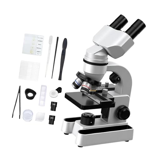 Microscope 1600x pour enfants et kit d'expérimentation scientifique à haute résolution