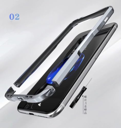 Étui de pare-chocs stéréoscopique iPhone métallique argent durable