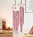 Dream Catchers Star Moon Dream Catcher Pink Room Decor, Macrame Dreamcatcher Girls Teenager Bedroom Wall Decor,Boho Dream Catcher Girls Room Decor Teen Girl Gifts for Women Birthday Gifts Mom