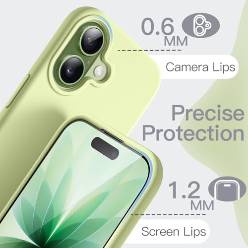 Image of JETech Liquid Silicone Case for iPhone 17 6.3-Inch, Silky Soft Touch Full-Body Protection, Anti-Scratch Shockproof Phone Cover with Microfiber Lining (Green)