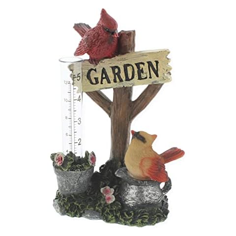 The Bridge Collection Resin Cardinal Garden Rain Gauge Cover