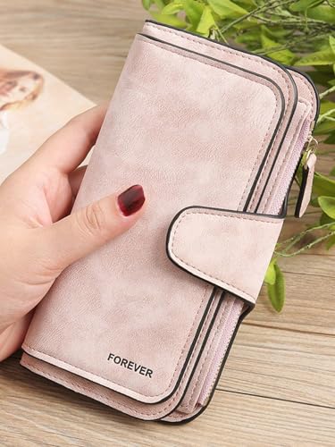 Fashion Women Ladies Wallets Leather Wallet Retro Matte Zipper Long Clutch Purse Wristlet Handbags Business Casual