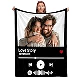 Ships Next Day, Couple Gifts Custom Blanket with Photos Personalized Flannel Throw Blankets Gifts for Boyfriend Girlfriend Customized Blanket Personalized for Wife (11-1 photos, Twin(60"×80"))