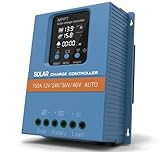 150A MPPT Solarladeregler 12V/24V/36V/48V Automatische Erkennung LCD-Display Überladeschutz für Wohnmobil/LKW/Heim-PV-Anlage LiFePO4/Blei-Säure Batterie