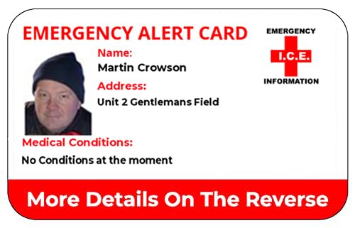 QUANTUM LEAP ICE in Case of Emergency - Medical Alert ID Card All Conditions Custom Printed