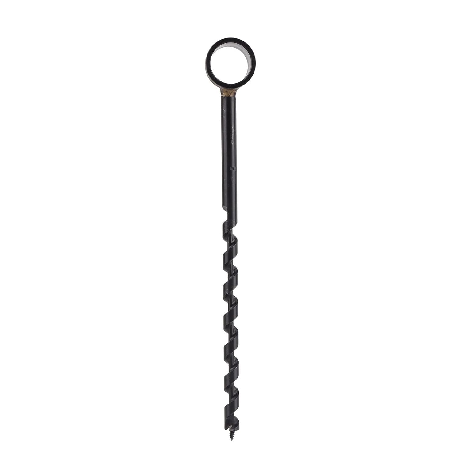 Zerodis Taladro de barrena manual, taladro de supervivencia de larga vida útil, acero al carbono incisivo negro para carpintería 10-230 mm