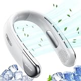 CARYWON Ventilador de Cuello, Ventilador Personal Recargable con 5 Velocidades, Abanico de Cuello Portátil Colgante con...