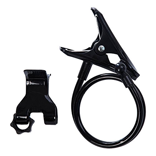 BEARCOLO - Soporte Flexible para teléfono móvil, Soporte Universal para teléfono móvil, Soporte de Escritorio, Soporte de Mesa con Clip de Cuello de Cisne, PVC, Negro, Estándar