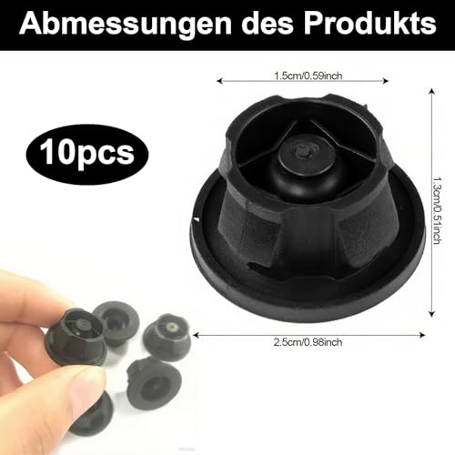 IUSOT 10 Stück Motorhauben für Mercedes und Benz Befestigungselement 6420940785 schwarz Befestigungselement Gummi Motorabdeckung Motorabdeckungstüllen für CLS GLK ML SLK Sprinter Valente Viano Vito